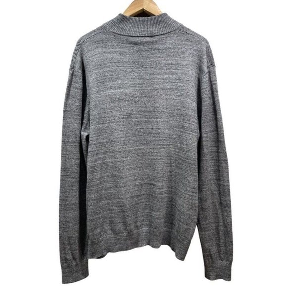 MICHAEL KORS Mens Wool Blend Quarter Zip Knit Sweater Charcoal Gray Size XL - Picture 3 of 11